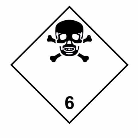 Señal materias peligrosas tóxicas