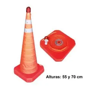 Cono de seguridad plegable