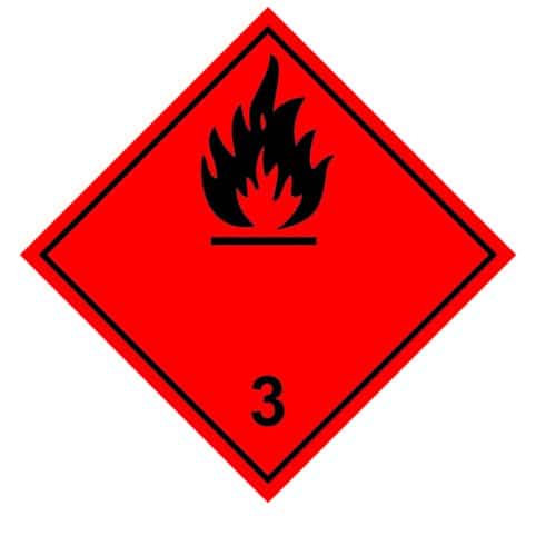Señal materias peligrosas : Liquidos inflamables
