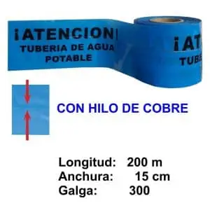 Cintas subterráneas con hilo de cobre