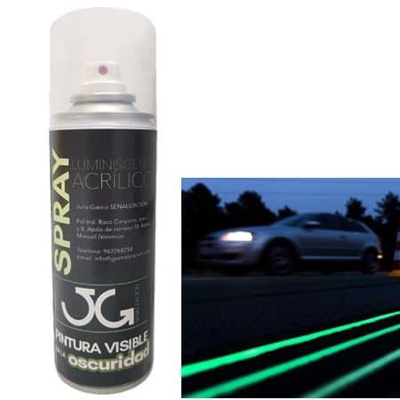 Spray fotoluminiscente para visibilidad nocturna