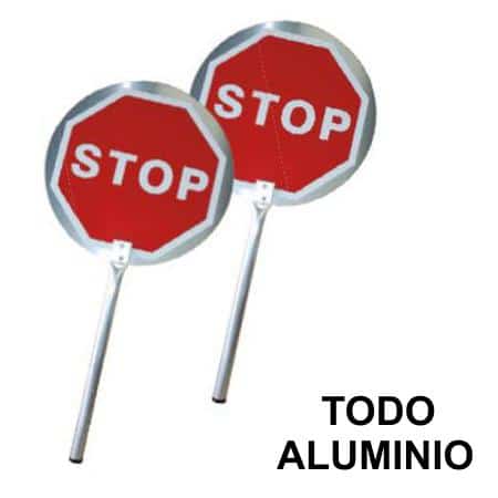 Paleta aluminio Stop-Stop para guiar el tráfico