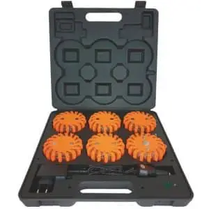 Maletín de 6 balizas de señalización Naranja