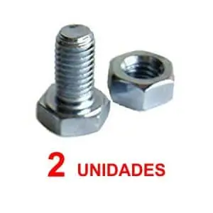 Juego 2 Tornillos M8x16 mm y tuerca M8