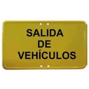 placas amarillas salida vehículos