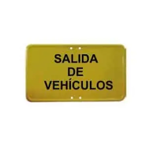 placas amarillas salida vehículos