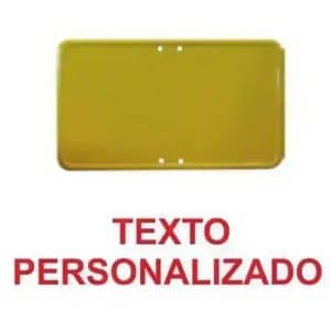 Placas de acero amarillas personalizables