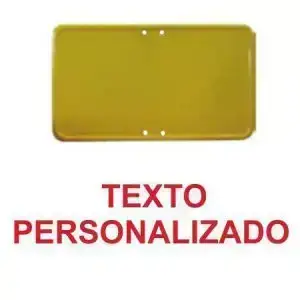 Placas de acero amarillas personalizables