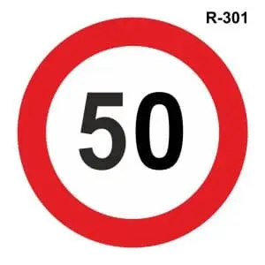 Señales de tráfico velocidad