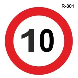 Señal de 10 km/h