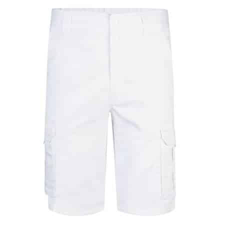 Pantalones cortos de trabajo elásticos blancos