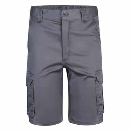 Pantalones cortos de trabajo elásticos grises