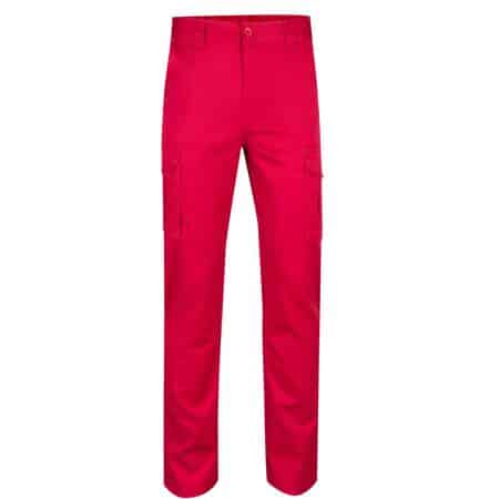 Pantalones de trabajo elásticos rojos