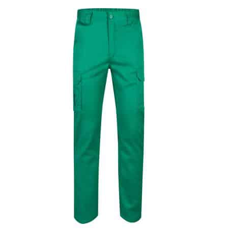 Pantalones de trabajo elásticos verdes