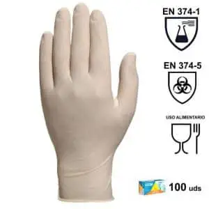 Guantes látex sin polvo