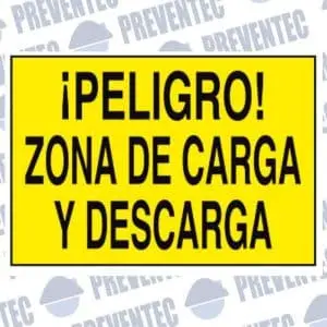 Peligro zona de carga y descarga