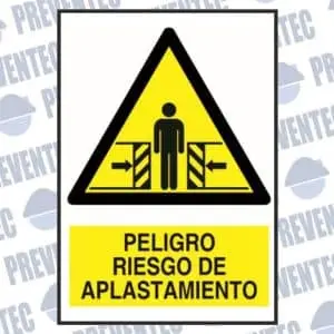 Señal peligro de aplastamiento