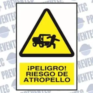 Señal riesgo de atropello