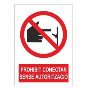 Senyal perill conectar sense autoritzacio