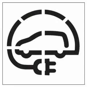 Plantilla coche eléctrico para suelo