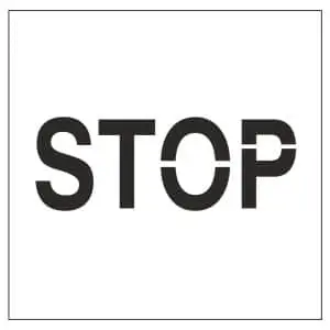 Plantilla para pintar stop