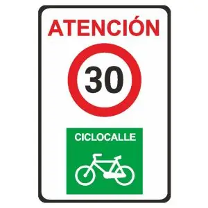 Señal de ciclo-calle