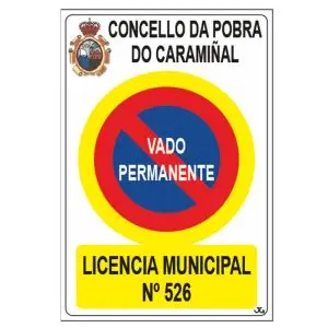 Señal de vado personalizada