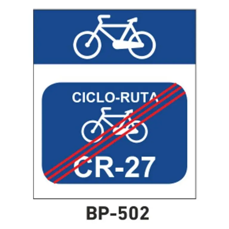 Señal fin de ciclo-ruta BP-502 - Señales tráfico personalizadas