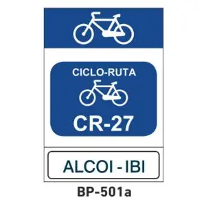 Señal inicio de ciclo-ruta