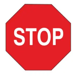 Señal stop para pilares parking