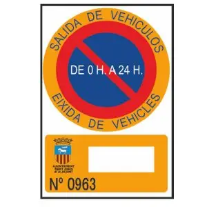 Señal vado personalizada
