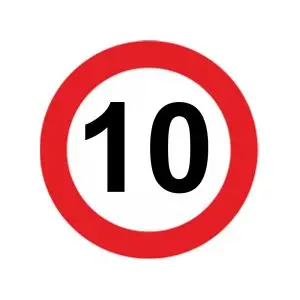 Señal velocidad máxima para pilares