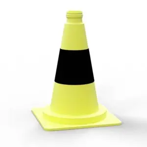 Cono amarillo y negro