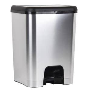 Cubo de basura efecto metalizado