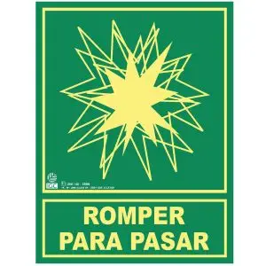 Señal romper para pasar