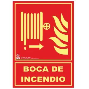 Señal boca de incendio derecha