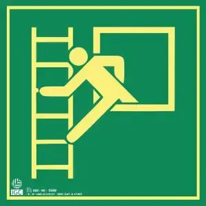Señal escalera de emergencia