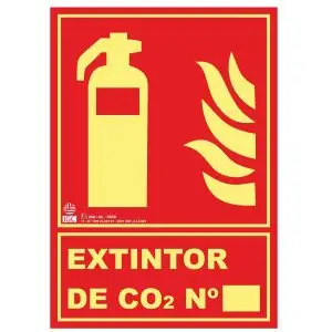 Señal extintor de CO2