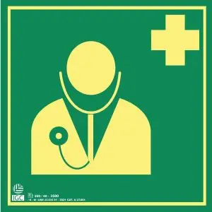 Señal pictograma médico