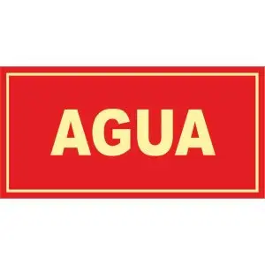 Señal socorro con texto agua