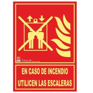 Señal utilizar las escaleras