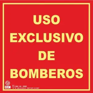 Uso exclusivo de bomberos