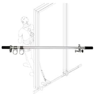 Barra de anclaje para puertas