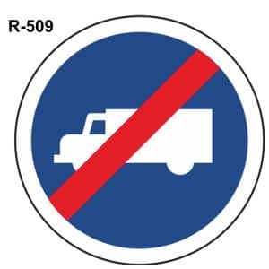 Fin calzada obligatoria para camiones o furgonetas - (R-509)