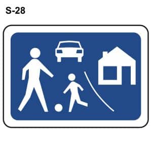 Señal calle residencial