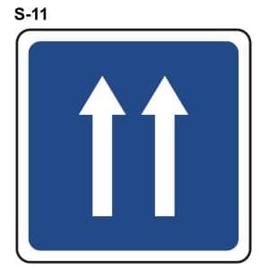 Calzada de sentido único ( S-11a )