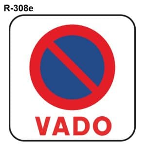 Estacionamiento prohibido en vado