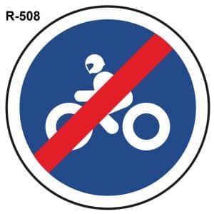 Fin calzada obligatoria para motocicletas - ( R-508 )