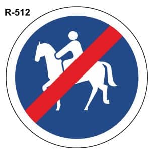 Fin de camino obligatorio para animales de montura ( R-512 )