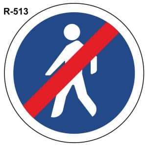 Fin camino obligatorio para peatones - ( R-513 )